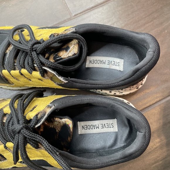 Steve‎ Madden Sneakers Women's 10M Animal Print Barra Wedge Cheetah Leopard - Picture 8 of 12